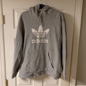 Adidas Hoodie Size 2XL Grey/White